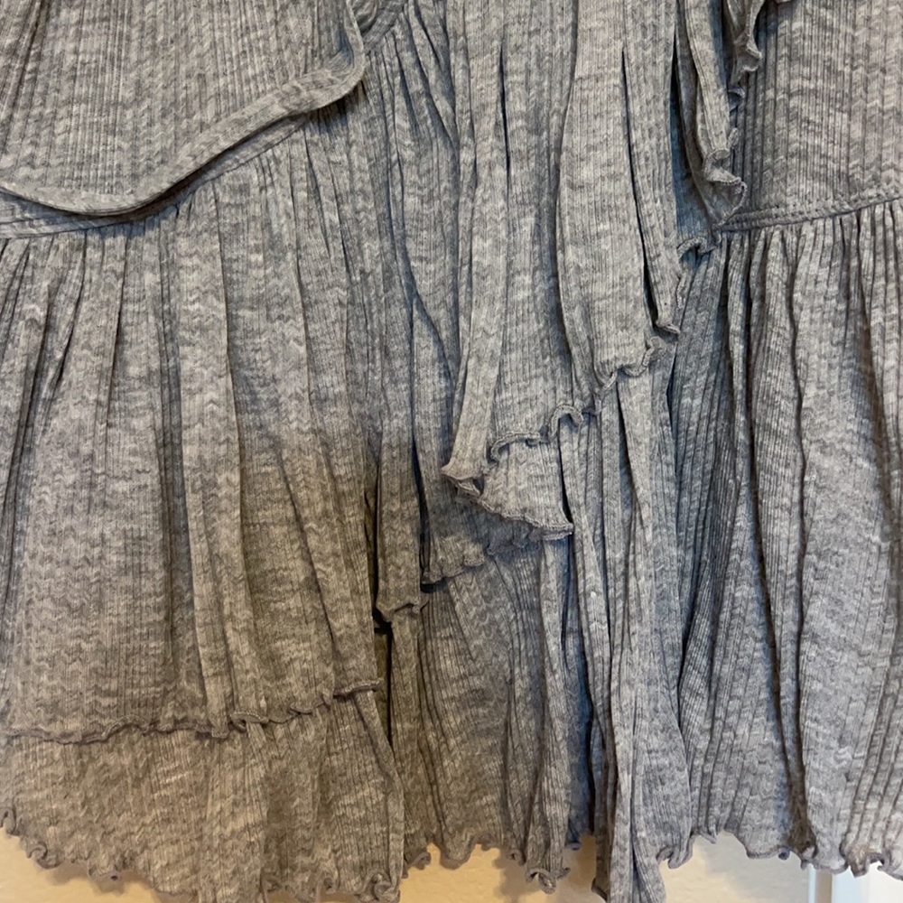 Free People Grey Ruffle Tank - Picture 2 of 2